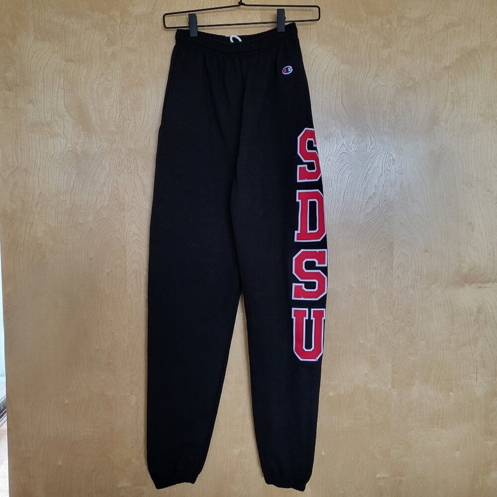 SDSU Black Champion Spellout Joggers Size Small